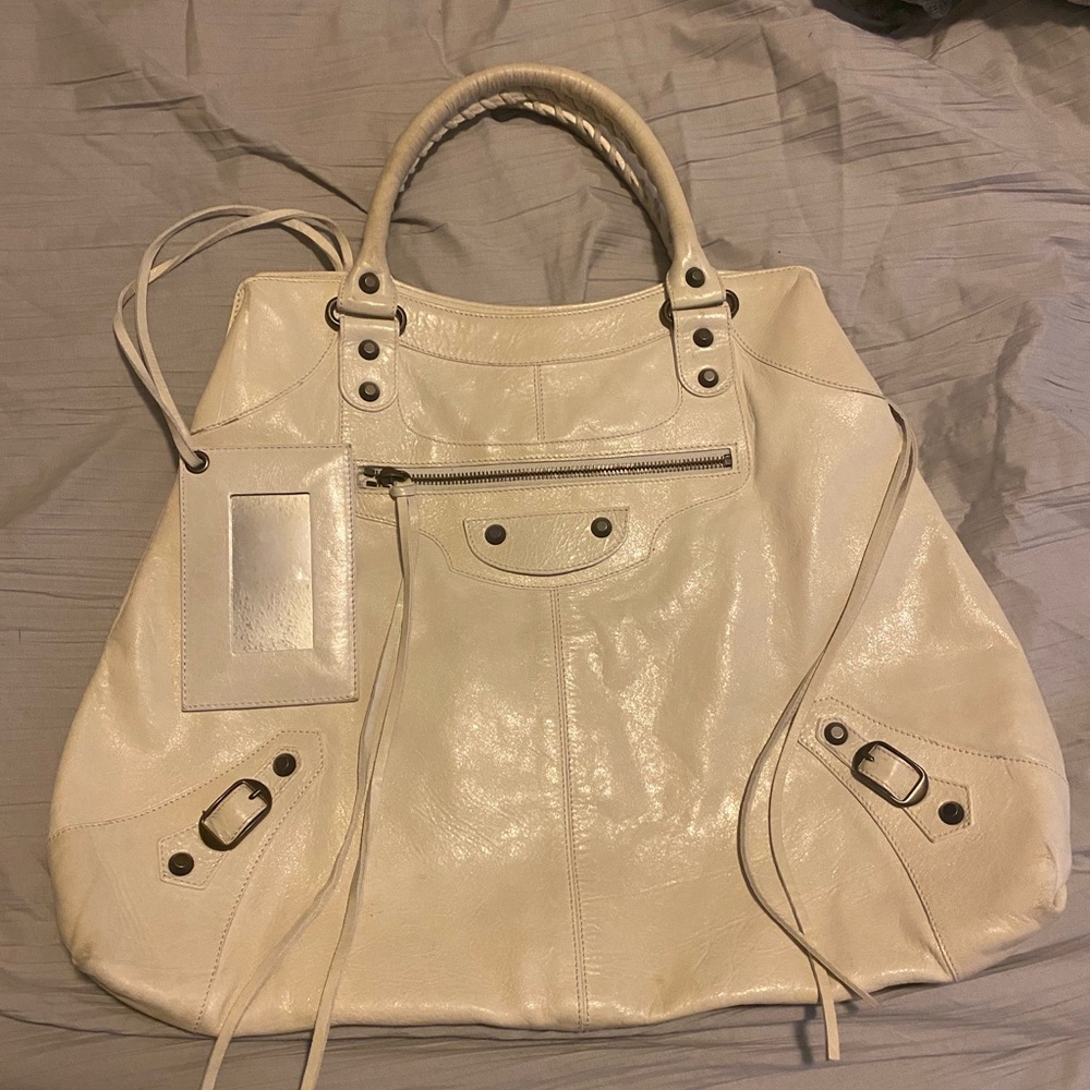 White Balenciaga City Bag